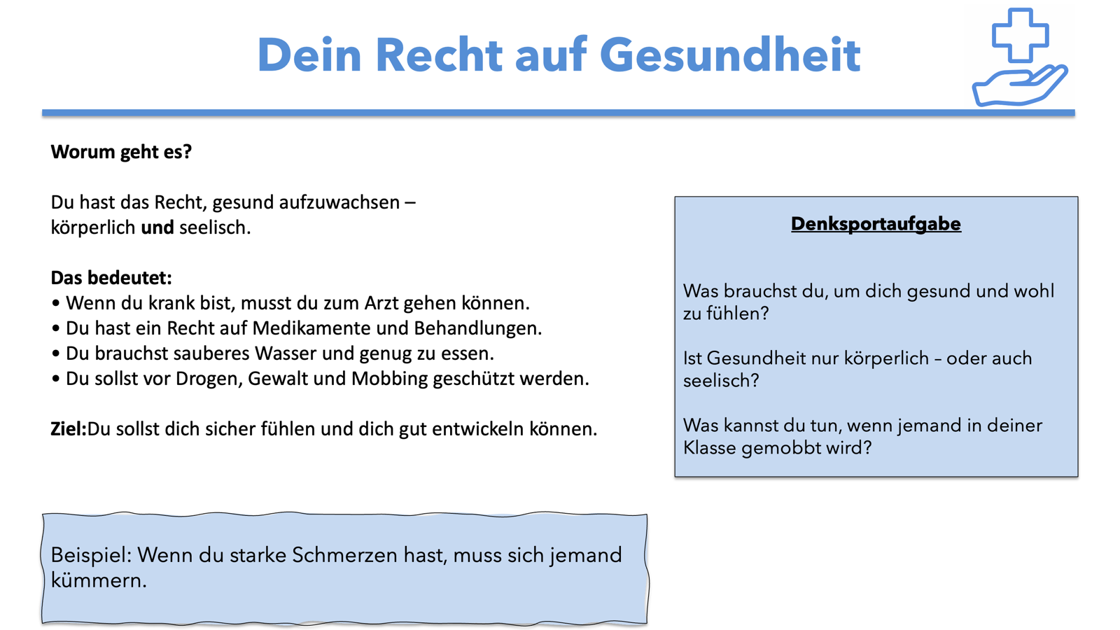 Infografik: Dein Recht auf Gesundheit